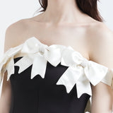 Detachable Satin Bow Wrap