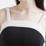 Detachable Pearl Neckline
