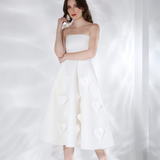 Cassandra + Detachable Feather Wrap