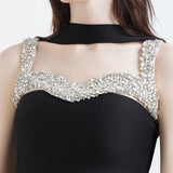 Detachable Crystal Neckline