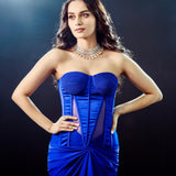 Manushi Chillar in the Bleu Georgia Set