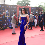 Manushi Chillar in the Bleu Georgia Set