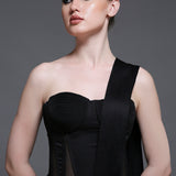 Noir Georgia Set of Corset + Skirt + Rope Detailing Drape