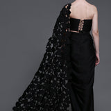 Noir Emily Set of Roped Bustier + Skirt + Cutwork Drape