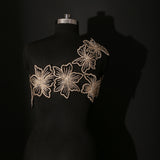 Detachable Zardozi Flowers Overlay